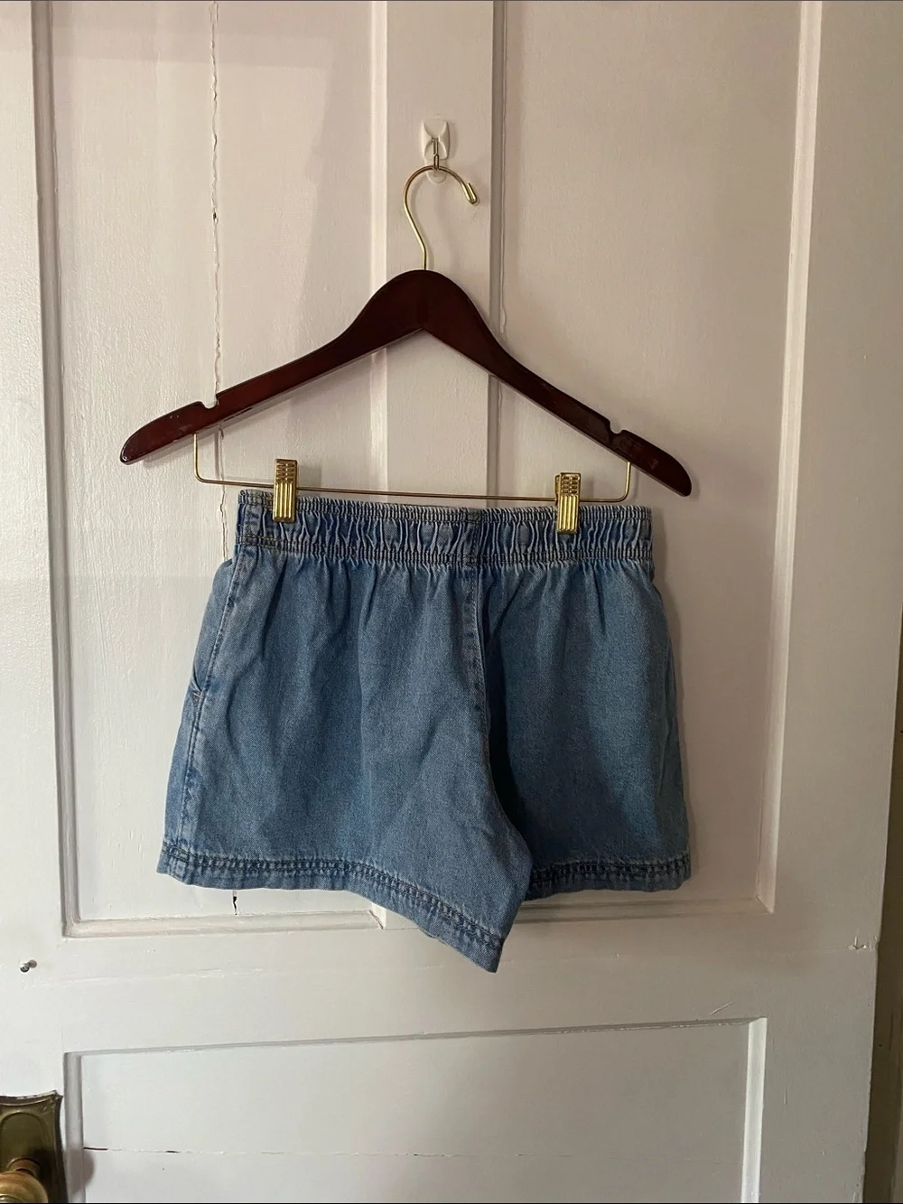Old Navy Light Blue Denim Drawstring Girls' Shorts
